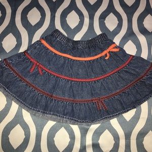 5/$25 Gymboree denim blue jean skirt size 2T